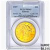 Image 1 : 1907 $20 Gold Double Eagle PCGS MS61 Liberty