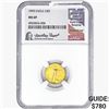 Image 1 : 1993 $5 1/10oz. Gold Eagle NGC MS69 Signed Frost