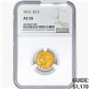 Image 1 : 1913 $2.50 Gold Quarter Eagle NGC AU58
