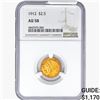 Image 1 : 1912 $2.50 Gold Quarter Eagle NGC AU58