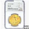 Image 1 : 1911-D $20 Gold Double Eagle NGC MS64