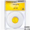Image 1 : 1908 $2.50 Gold Quarter Eagle ANACS AU53