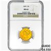 Image 1 : 1899 $5 Gold Half Eagle NGC MS62