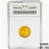 1908 $2.50 Gold Quarter Eagle ANACS EF40