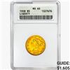 Image 1 : 1908 $5 Gold Half Eagle ANACS MS60 Liberty