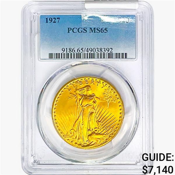1927 $20 Gold Double Eagle PCGS MS65