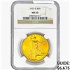 Image 1 : 1923-D $20 Gold Double Eagle NGC MS63
