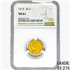 Image 1 : 1913 $2.50 Gold Quarter Eagle NGC MS61