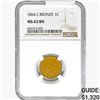 Image 1 : 1864 L Indian Head Cent NGC MS63 BN Bronze