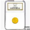 Image 1 : 1927 $2.50 Gold Quarter Eagle NGC MS62