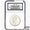 Image 1 : 1858 Seated Lib. 50C NGC Shipwreck Effect SS REP.