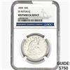 Image 1 : 1858 Seated Lib. 50C NGC Shipwreck Effect SS REP.