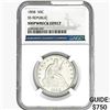 Image 1 : 1858 Seated Lib. 50C NGC Shipwreck Effect SS REP.