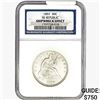 Image 1 : 1857 Seated Lib. 50C NGC Shipwreck Effect SS REP.