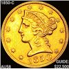 Image 1 : 1850-C $5 Gold Half Eagle CHOICE AU