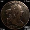 Image 1 : 1801 3 Error Draped Bust Cent LIGHTLY CIRCULATED