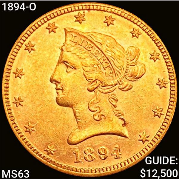 1894-O $10 Gold Eagle NICELY CIRCULATED+