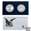 Image 1 : 2012 Proof and Rev. Proof 1oz Silver Eagle Set [2