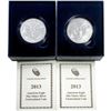 Image 2 : 2013 US 1oz Silver Eagle UNC Coins [2 Coins]