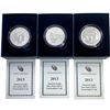 Image 2 : 2013 US 1oz Silver Eagle UNC Coins [3 Coins]