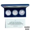 Image 1 : 1994 US Veterans Comm. Silver Dollars [3 Coins]