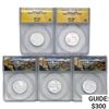 Image 1 : 2004-2015 US State Commem Quarters [5 Coins] ANACS