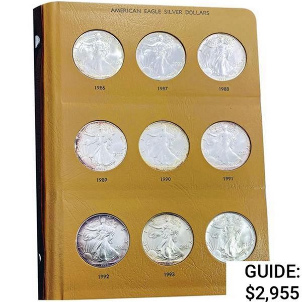 1986-2019 UNC US 1oz Silver Eagles Set [36 Coins]