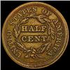 Image 2 : 1853 Braided Hair Half Cent CLOSELY UNCIRCULATED