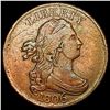 Image 1 : 1806 Lg 6 Stems Rotated Dies Draped Bust Half Cent