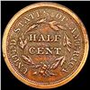 Image 2 : 1851 Braided Hair Half Cent CLOSELY UNCIRCULATED