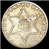 Image 1 : 1858 Silver Three Cent NEARLY UNCIRCULATED