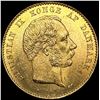 Image 1 : 1873 Denmark .2593oz Gold 20 Kroner UNCIRCULATED