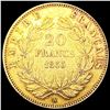 Image 2 : 1855-A France .1867oz Gold 20 Francs CLOSELY UNCIR