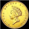 Image 1 : 1854 Rare Gold Dollar CLOSELY UNCIRCULATED