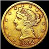 Image 1 : 1852 $5 Gold Half Eagle LIGHTLY CIRCULATED