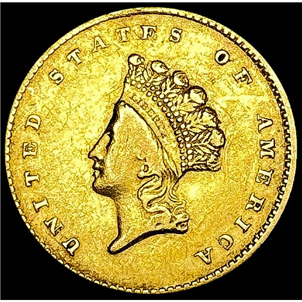 1855 Rare Gold Dollar NEARLY UNCIRCULATED