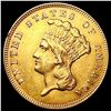 Image 1 : 1878 $3 Gold Piece CLOSELY UNCIRCULATED