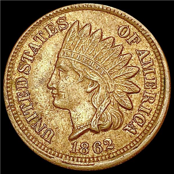 1862 Indian Head Cent CHOICE AU