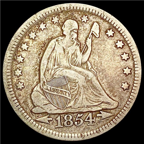 1854 Seated Liberty Quarter LIGHTLY CIRCULATED