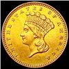 Image 1 : 1862 Rare Gold Dollar CLOSELY UNCIRCULATED