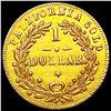 Image 2 : 1872 BG-1207 Round California Gold Dollar CLOSELY
