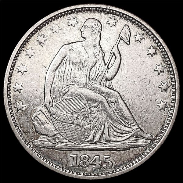 1845-O Seated Liberty Half Dollar CLOSELY UNCIRCUL