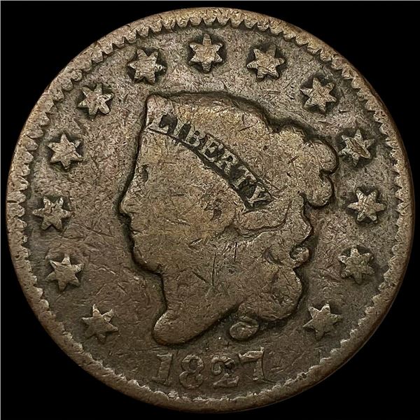 1827 Coronet Head Large Cent NICELY CIRCULATED