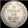 Image 2 : 1836 Poland Silver 1 1/2 Rubles LIGHTLY CIRCULATED
