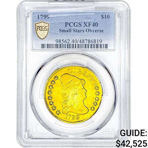 1799 PCGS XF40 Sm Stars Obv