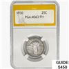 Image 1 : 1930 Standing Liberty Quarter PGA MS63 FH
