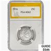 Image 1 : 1916 Barber Quarter PGA MS62