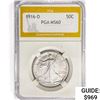 Image 1 : 1916-D Walking Liberty Half Dollar PGA MS60