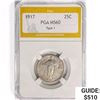 Image 1 : 1917 Standing Liberty Quarter PGA MS60 Type 1