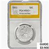 Image 1 : 1853 Seated Lib Half Dollar PGA MS62+ Arws & Rays
